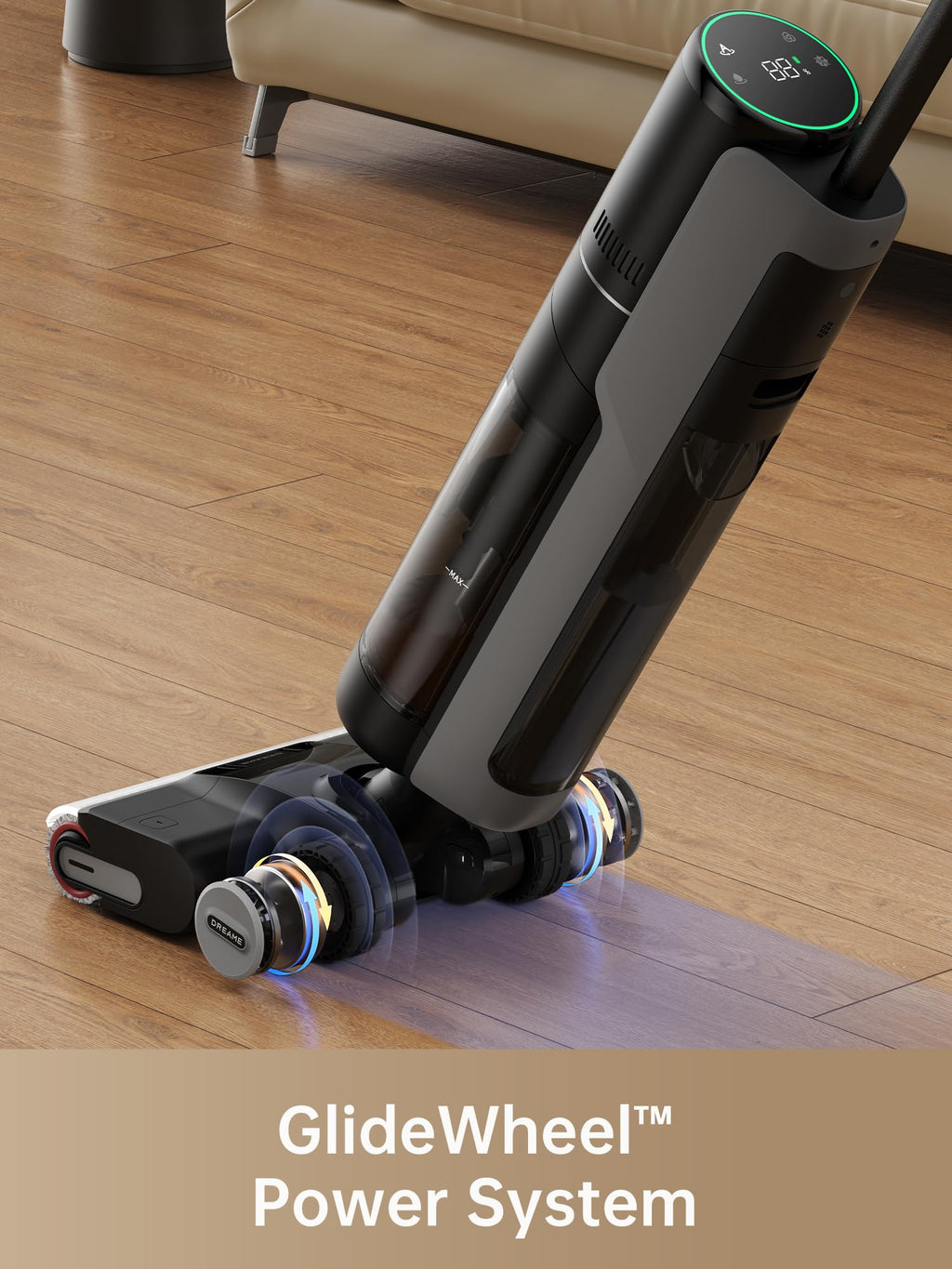 DREAME H13 Pro Wet Dry Vacuum Cleaner, Smart Floor Cleaner Vacuum Mop for Hard Floors, 140°F Brush Wash, Hot Air & Dual Rotation Self-Cleaning, GlideWheel™ Power System, Great for Sticky Messes